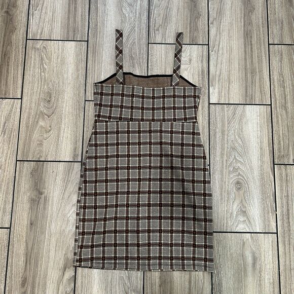 Forever 21 Dress Medium Academia Preppy Bodycon Gingham Plaid Short School Girl - Picture 2 of 9